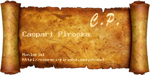 Caspari Piroska névjegykártya