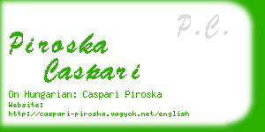 piroska caspari business card